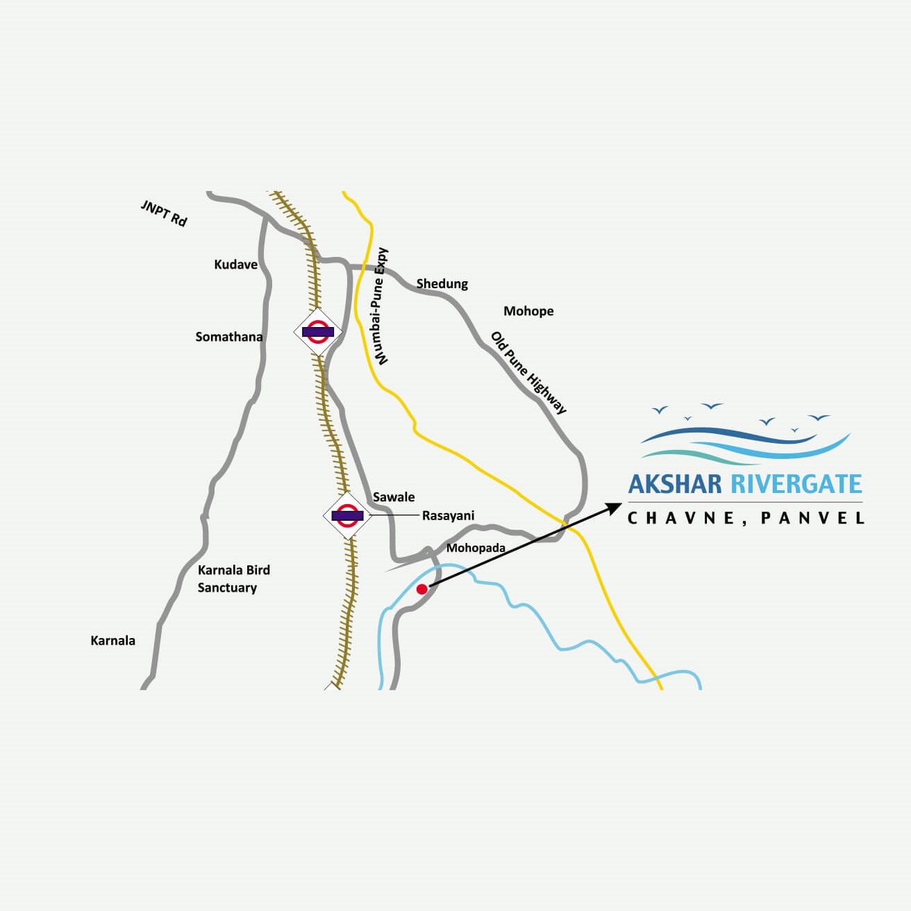 Akshar Rivergate Map